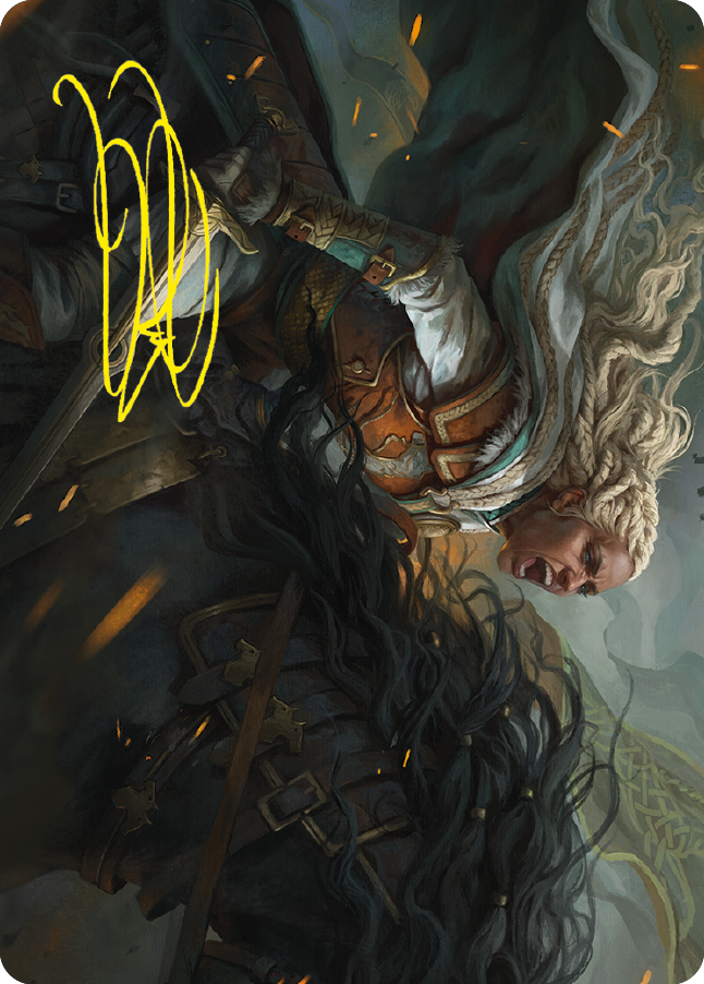 Eowyn, Fearless Knight Art Card (Gold-Stamped Signature) [The Lord of the Rings: Tales of Middle-earth Art Series] | PLUS EV GAMES 