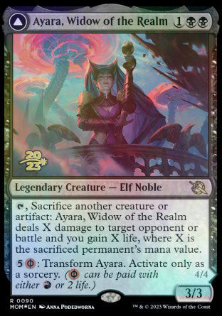 Ayara, Widow of the Realm // Ayara, Furnace Queen [March of the Machine Prerelease Promos] | PLUS EV GAMES 