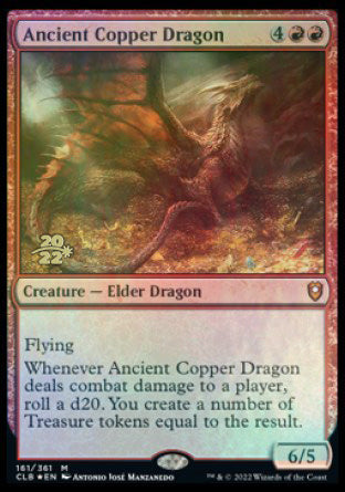 Ancient Copper Dragon [Commander Legends: Battle for Baldur's Gate Prerelease Promos] | PLUS EV GAMES 