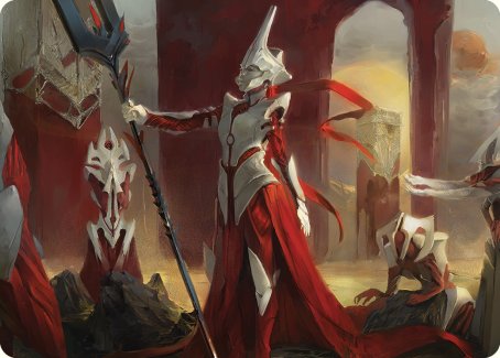 Porcelain Zealot Art Card [Phyrexia: All Will Be One Art Series] | PLUS EV GAMES 