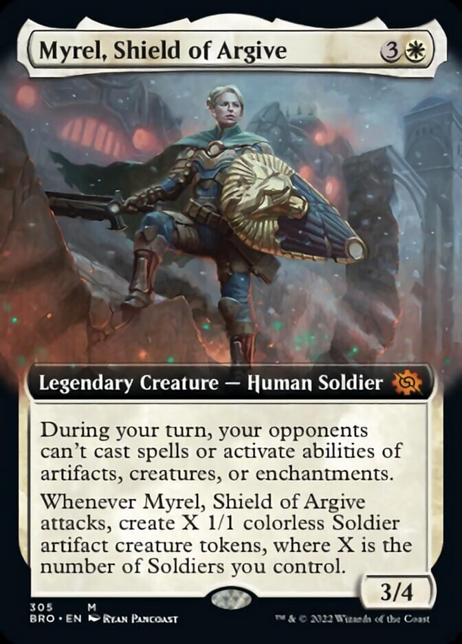 Myrel, Shield of Argive (Extended Art) [The Brothers' War] | PLUS EV GAMES 