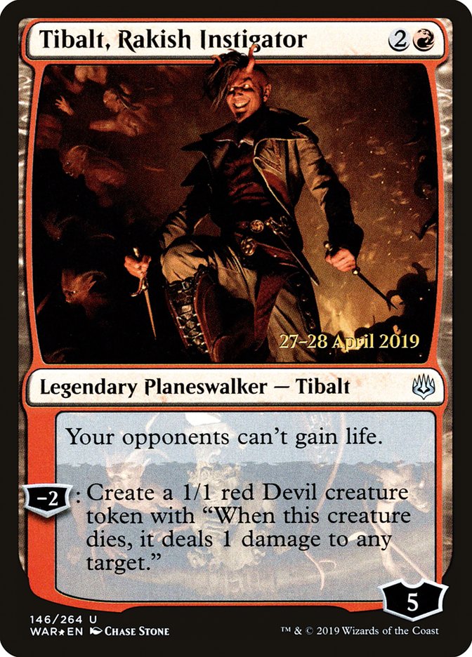 Tibalt, Rakish Instigator  [War of the Spark Prerelease Promos] | PLUS EV GAMES 