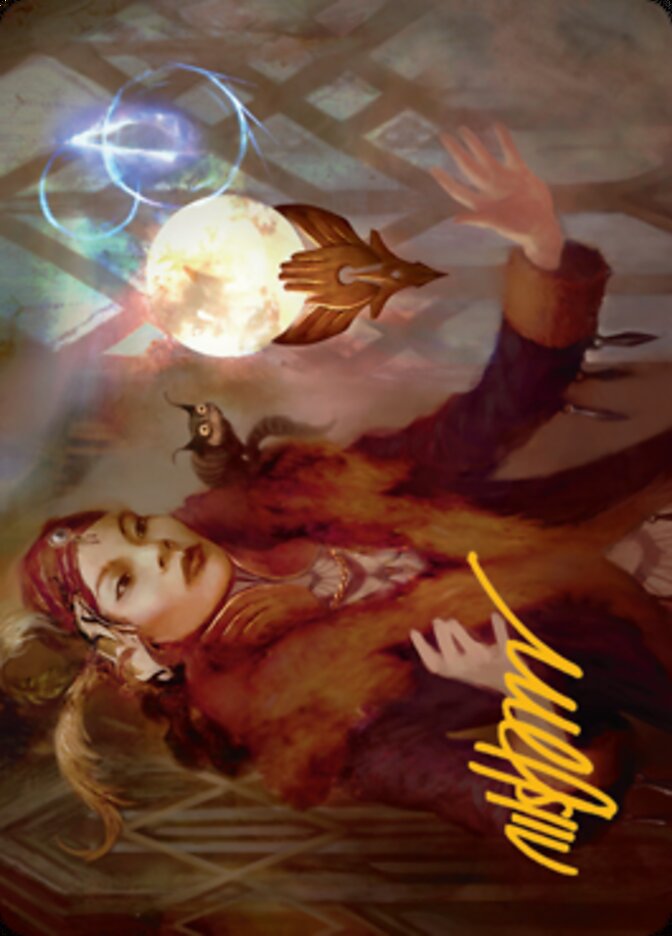 Misfortune Teller Art Card (Gold-Stamped Signature) [Streets of New Capenna Art Series] | PLUS EV GAMES 