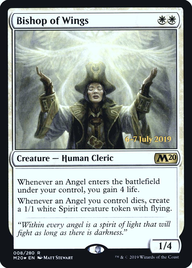 Bishop of Wings  [Core Set 2020 Prerelease Promos] | PLUS EV GAMES 