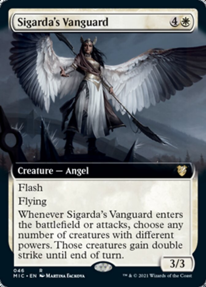 Sigarda's Vanguard (Extended) [Innistrad: Midnight Hunt Commander] | PLUS EV GAMES 