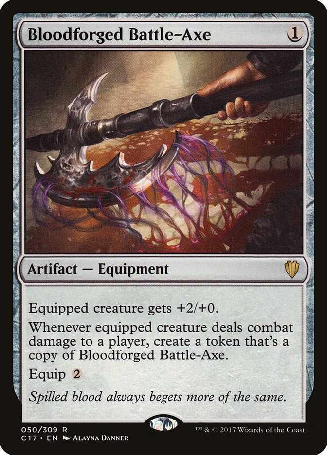 Bloodforged Battle-Axe [Commander 2017] | PLUS EV GAMES 