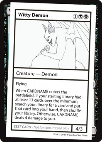 Witty Demon (2021 Edition) [Mystery Booster Playtest Cards] | PLUS EV GAMES 