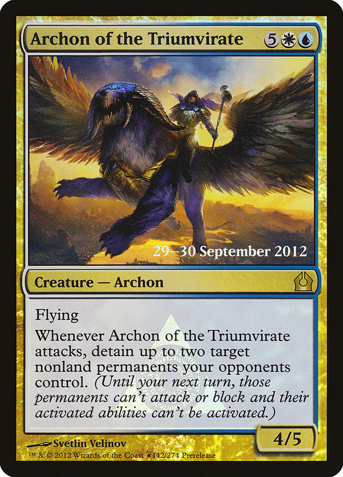 Archon of the Triumvirate [Return to Ravnica Prerelease Promos] | PLUS EV GAMES 