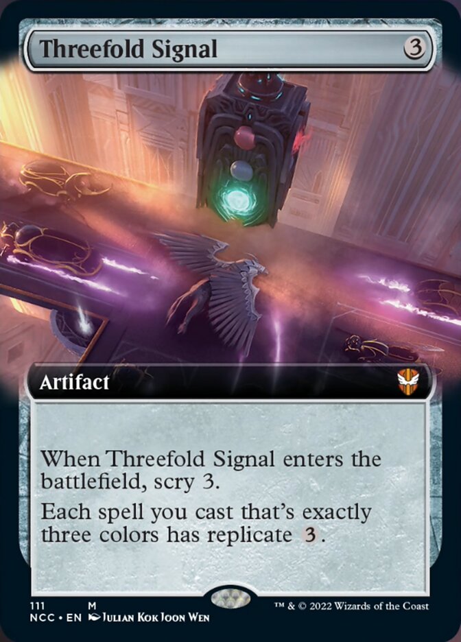 Threefold Signal (Extended Art) [Streets of New Capenna Commander] | PLUS EV GAMES 