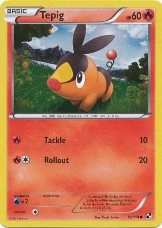 Tepig (15/114) (Cosmos Holo) [Black & White: Base Set] | PLUS EV GAMES 