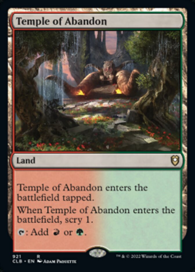 Temple of Abandon [Commander Legends: Battle for Baldur's Gate] | PLUS EV GAMES 