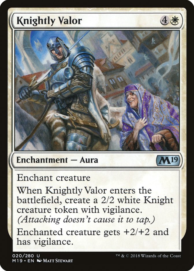 Knightly Valor [Core Set 2019] | PLUS EV GAMES 