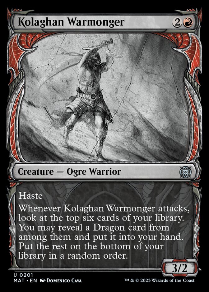 Kolaghan Warmonger (Showcase Halo Foil) [March of the Machine: The Aftermath] | PLUS EV GAMES 