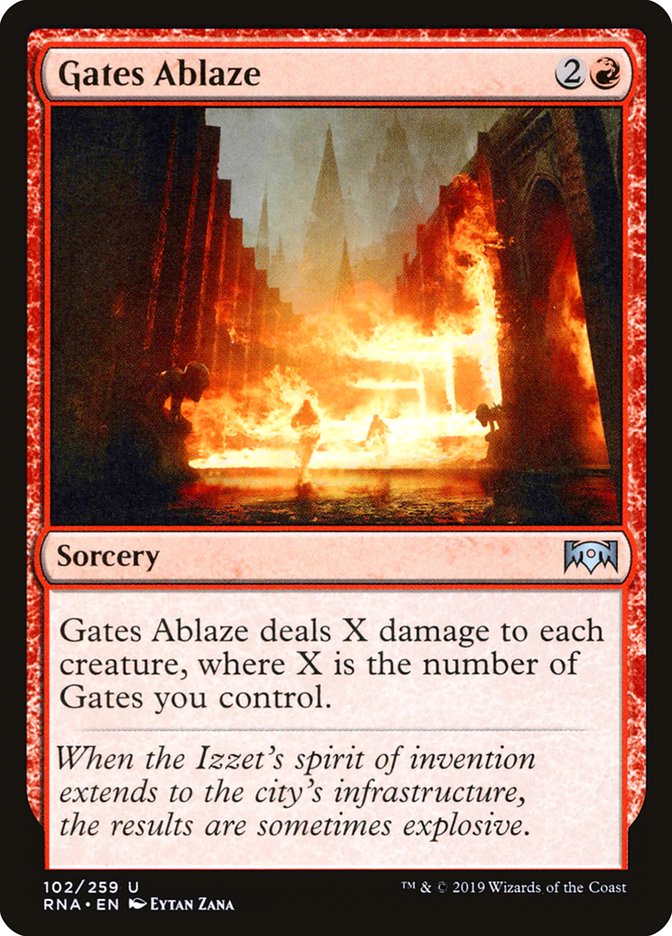 Gates Ablaze [Ravnica Allegiance] | PLUS EV GAMES 