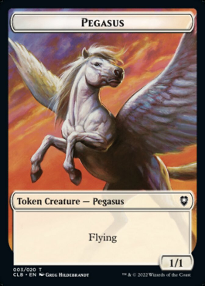 Pegasus Token [Commander Legends: Battle for Baldur's Gate Tokens] | PLUS EV GAMES 