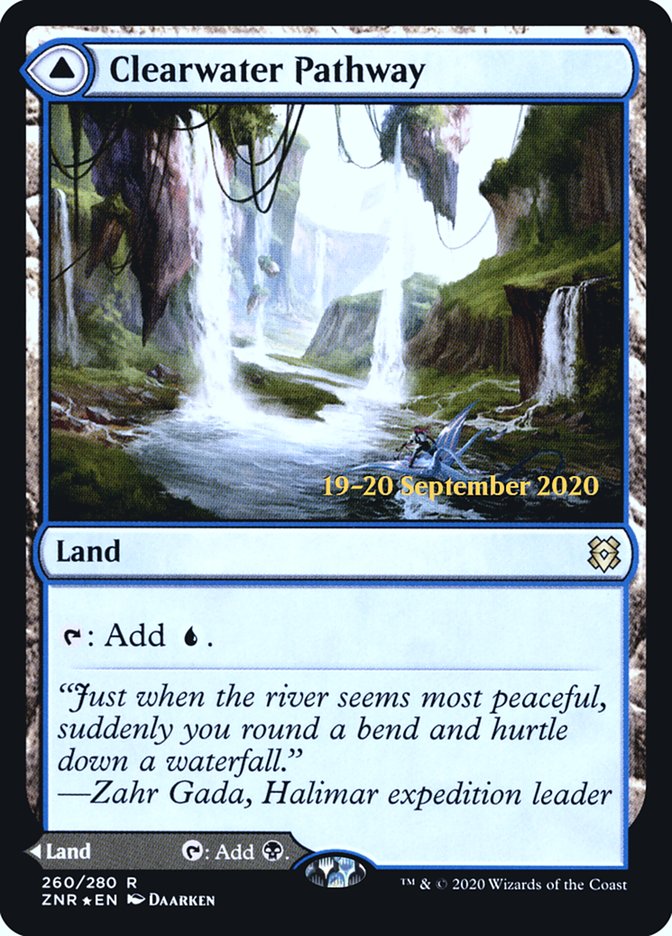 Clearwater Pathway // Murkwater Pathway  [Zendikar Rising Prerelease Promos] | PLUS EV GAMES 