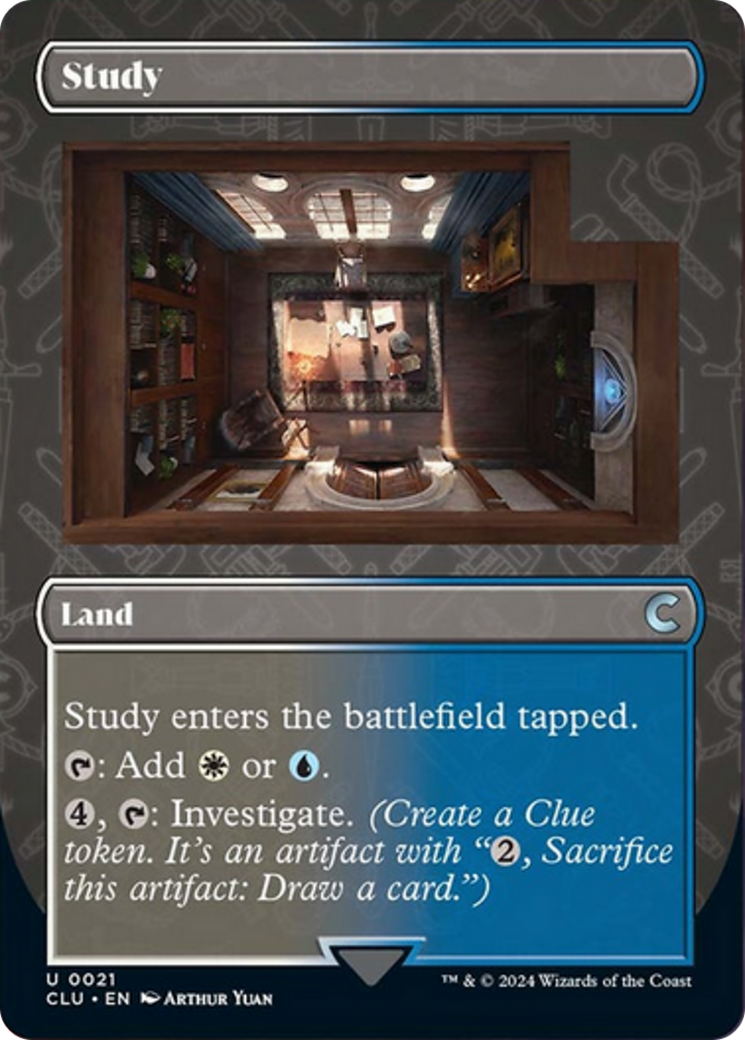 Study (Borderless) [Ravnica: Clue Edition] | PLUS EV GAMES 