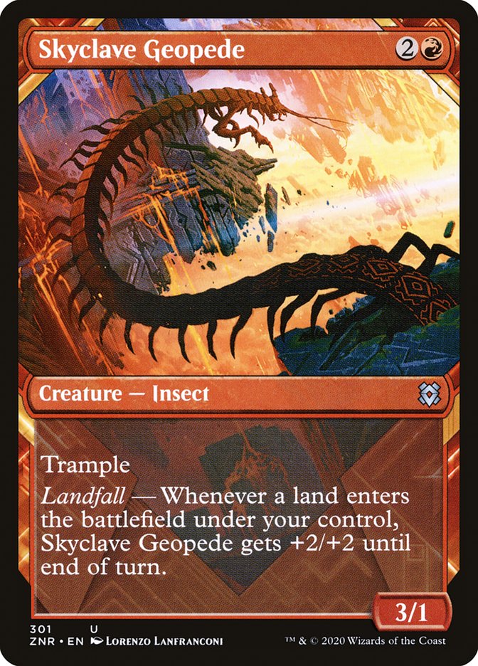 Skyclave Geopede (Showcase) [Zendikar Rising Extended Art] | PLUS EV GAMES 