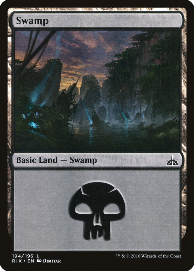 Swamp (194) [Rivals of Ixalan] | PLUS EV GAMES 