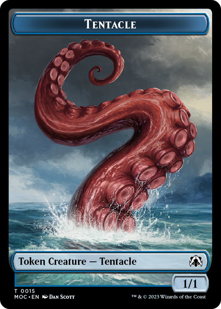 Tentacle // Human (26) Double-Sided Token [March of the Machine Commander Tokens] | PLUS EV GAMES 