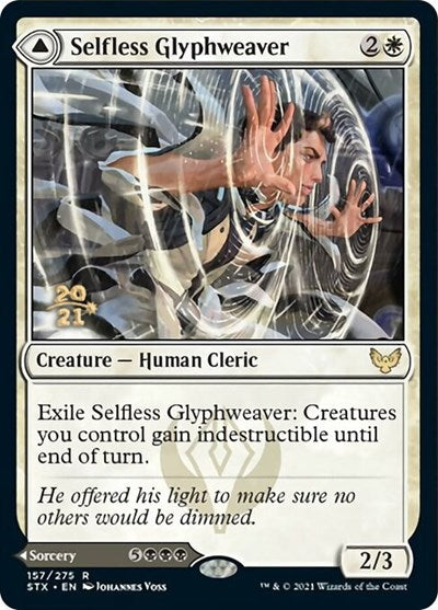 Selfless Glyphweaver // Deadly Vanity [Strixhaven: School of Mages Prerelease Promos] | PLUS EV GAMES 