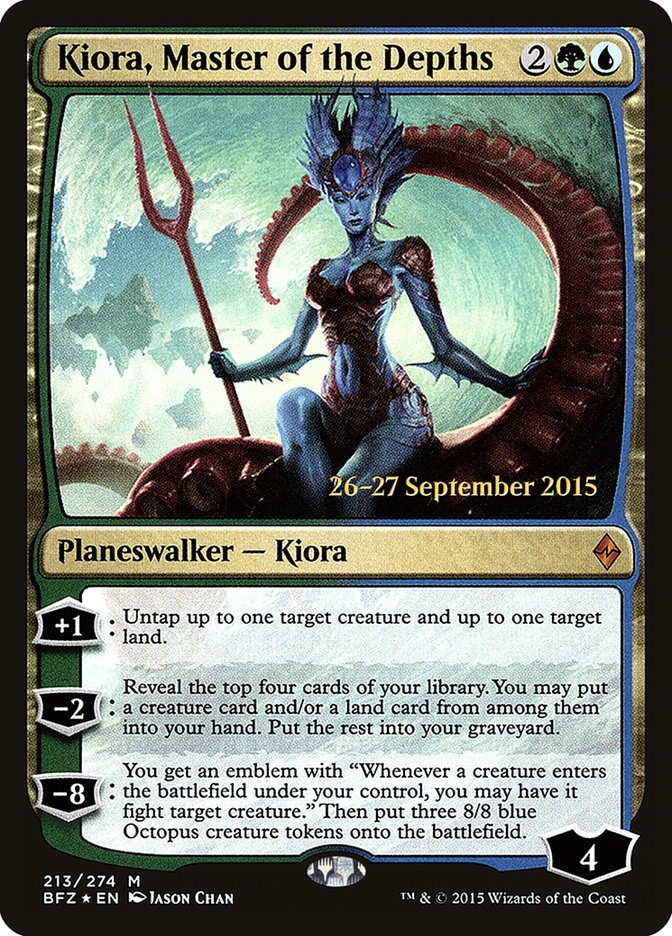 Kiora, Master of the Depths  [Battle for Zendikar Prerelease Promos] | PLUS EV GAMES 