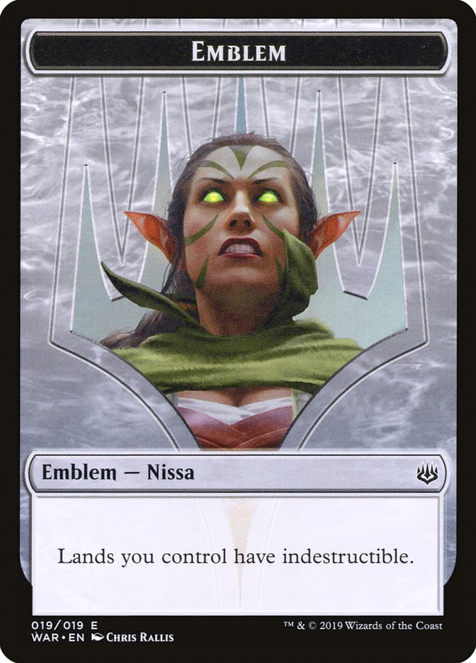 Nissa, Who Shakes the World Emblem [War of the Spark Tokens] | PLUS EV GAMES 