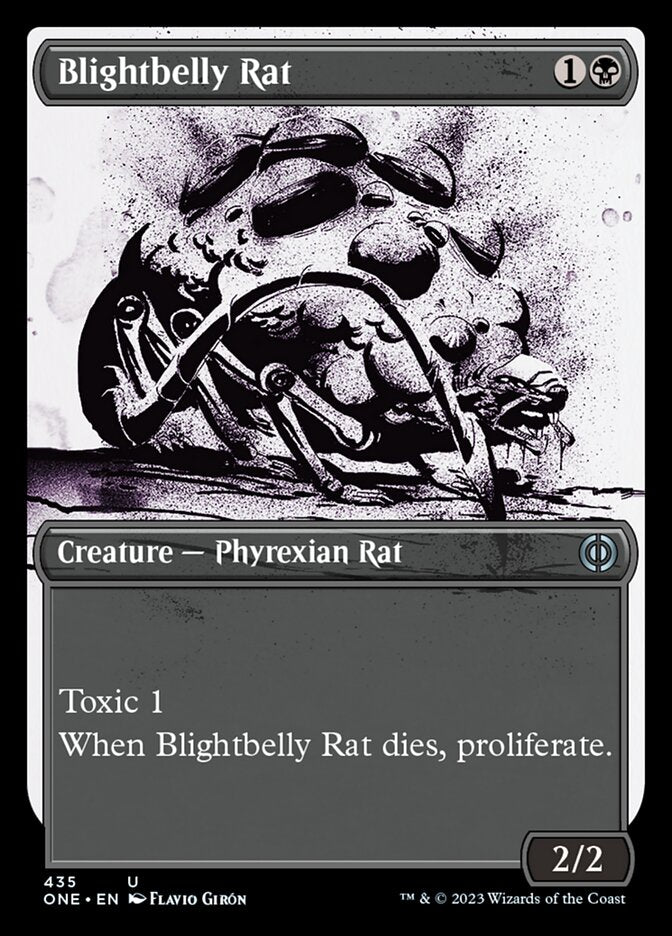 Blightbelly Rat (Showcase Ichor Step-and-Compleat Foil) [Phyrexia: All Will Be One] | PLUS EV GAMES 