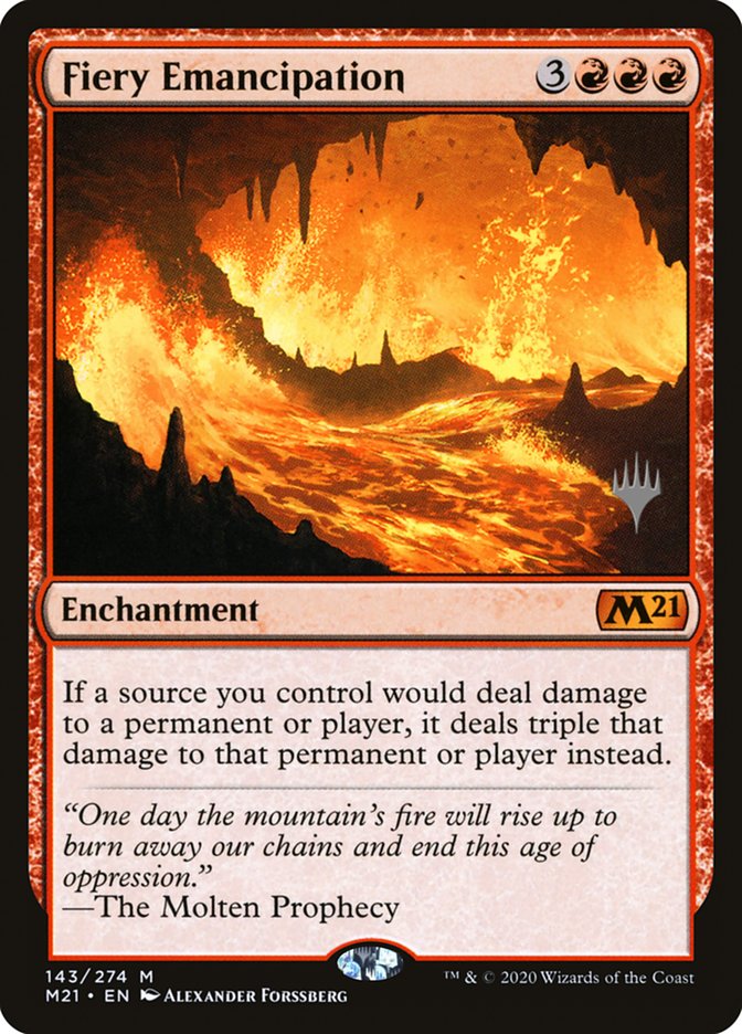 Fiery Emancipation (Promo Pack) [Core Set 2021 Promos] | PLUS EV GAMES 