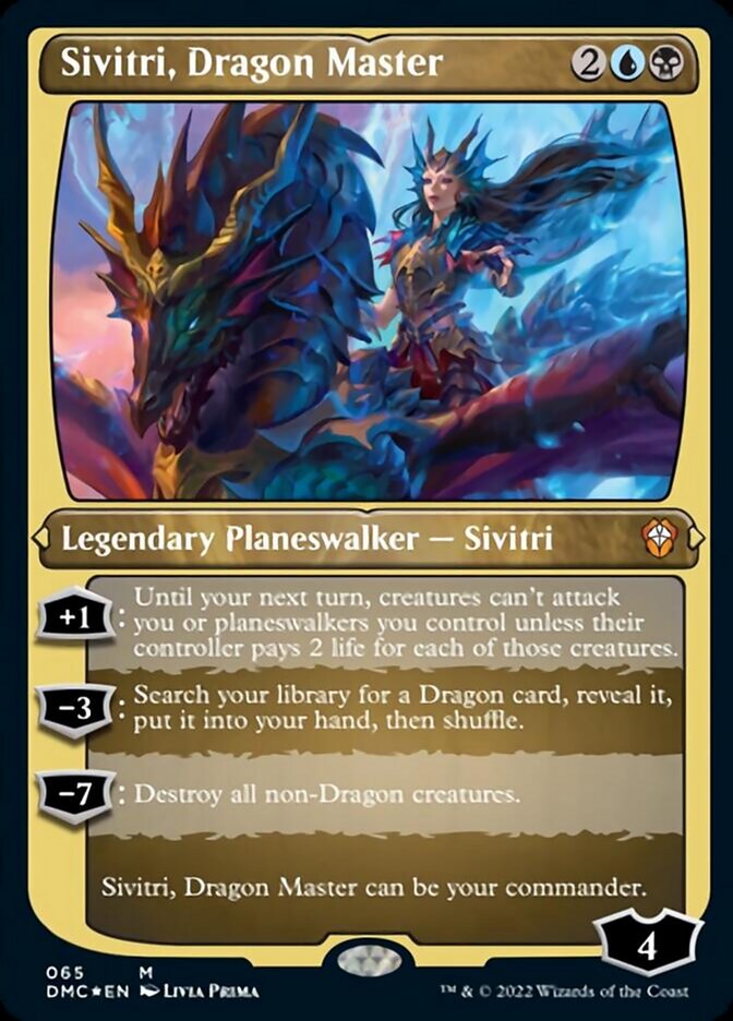 Sivitri, Dragon Master (Foil Etched) [Dominaria United Commander] | PLUS EV GAMES 