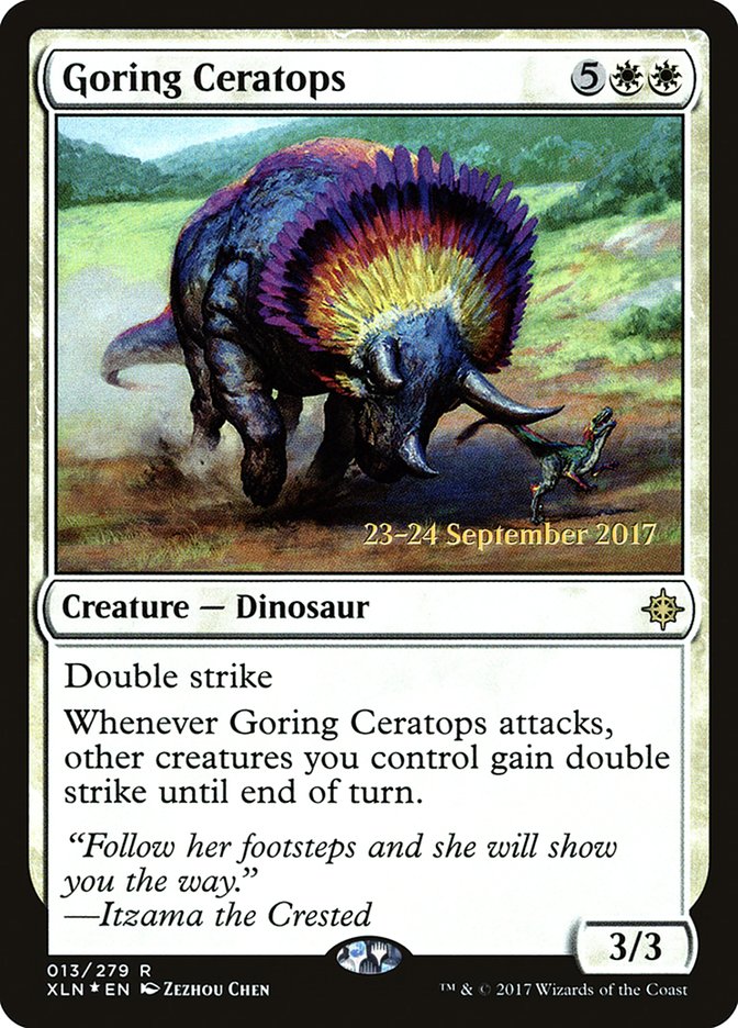 Goring Ceratops  [Ixalan Prerelease Promos] | PLUS EV GAMES 