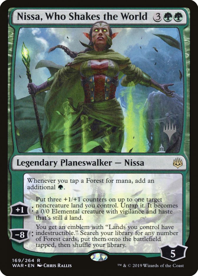 Nissa, Who Shakes the World (Promo Pack) [War of the Spark Promos] | PLUS EV GAMES 
