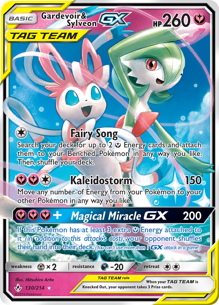 Gardevoir & Sylveon GX (130/214) [Sun & Moon: Unbroken Bonds] | PLUS EV GAMES 