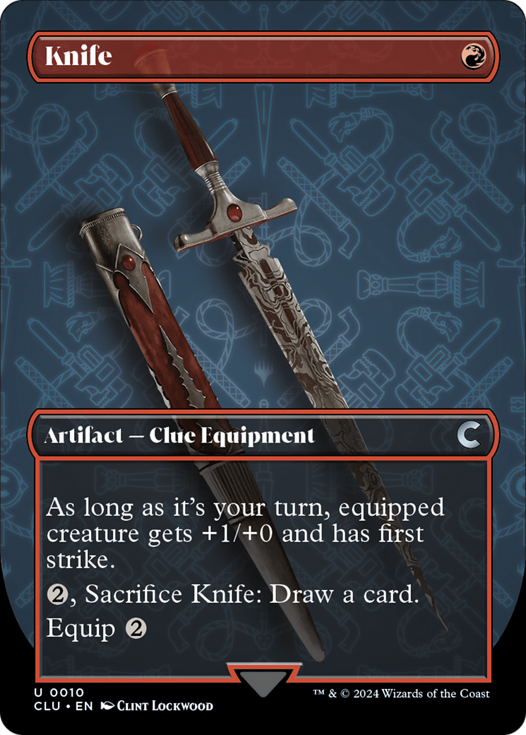 Knife (Borderless) [Ravnica: Clue Edition] | PLUS EV GAMES 