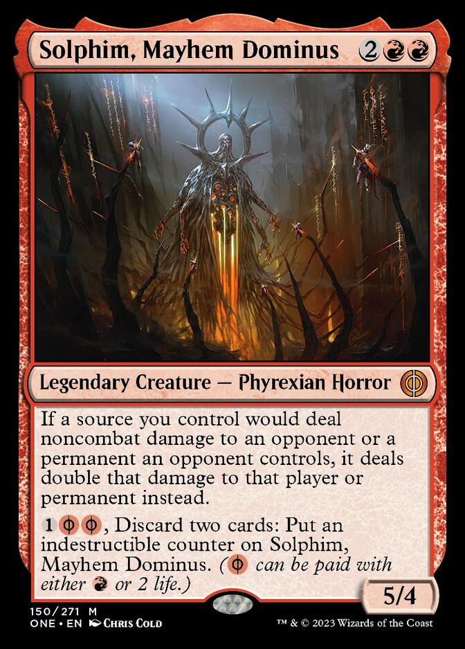 Solphim, Mayhem Dominus [Phyrexia: All Will Be One] | PLUS EV GAMES 