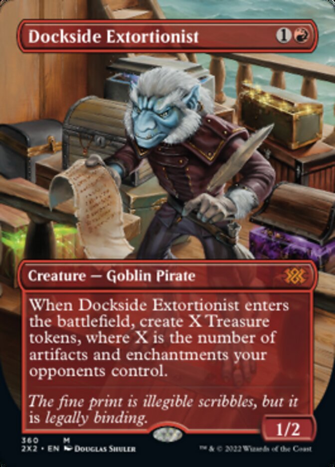 Dockside Extortionist (Borderless Alternate Art) [Double Masters 2022] | PLUS EV GAMES 