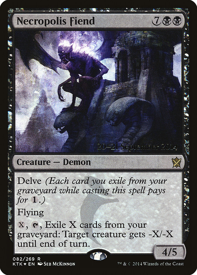 Necropolis Fiend  [Khans of Tarkir Prerelease Promos] | PLUS EV GAMES 