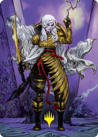 The Wandering Emperor 1 Art Card (Gold-Stamped Signature) [Kamigawa: Neon Dynasty Art Series] | PLUS EV GAMES 