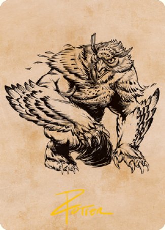 Owlbear (Showcase) Art Card (Gold-Stamped Signature) [Dungeons & Dragons: Adventures in the Forgotten Realms Art Series] | PLUS EV GAMES 